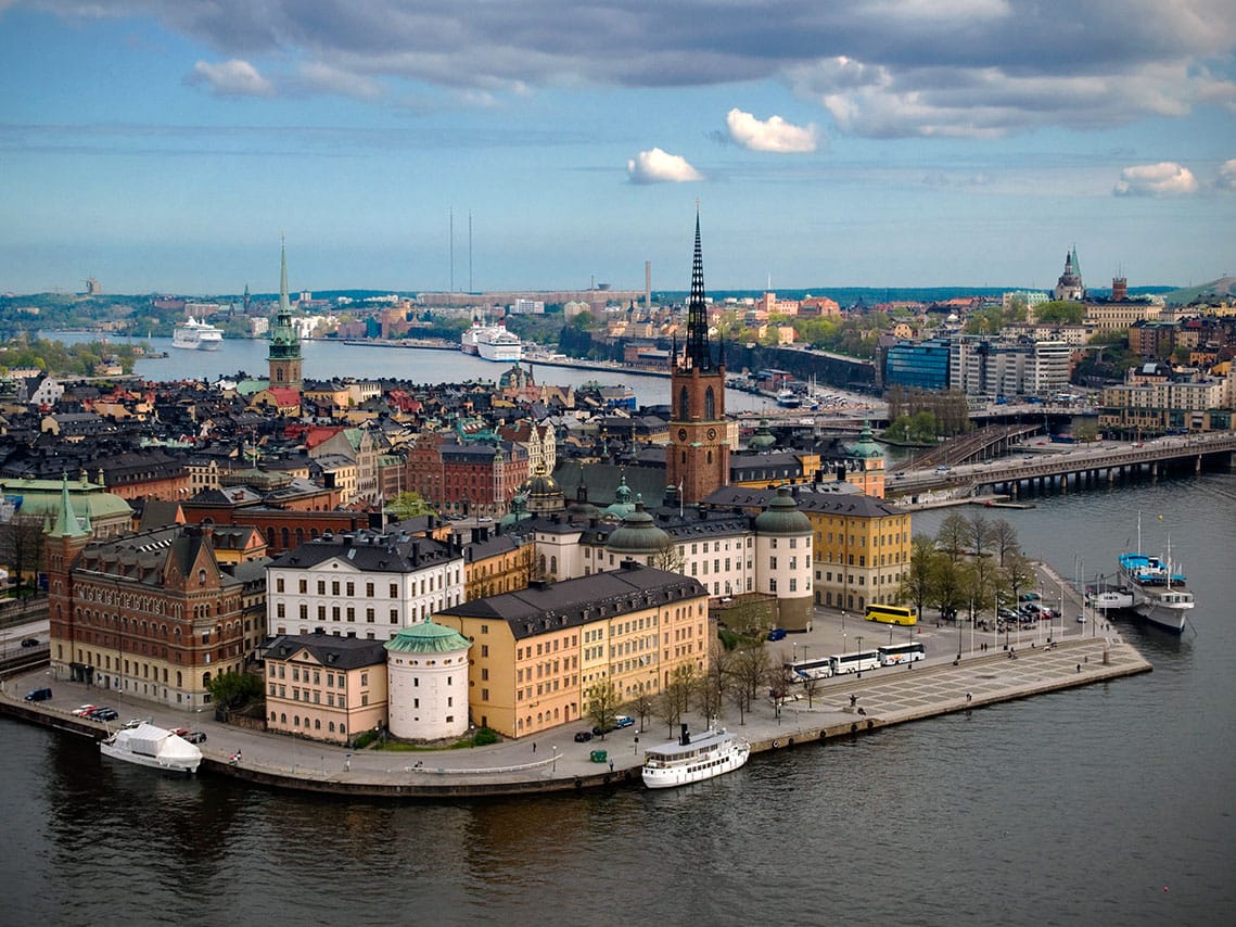 Riddarholmen from Stockholm City Hall tower Wikipedia Benoit Derrie