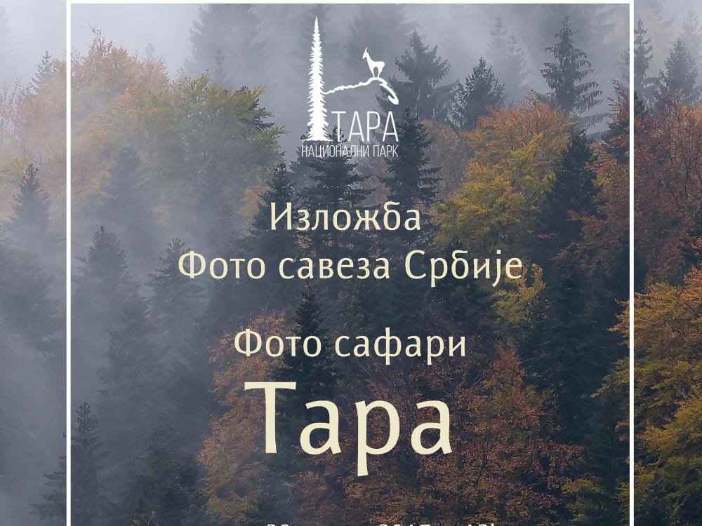 U Nišu izložba fotografija sa Foto safarija „Tara 2015“ 1 Tara plakat nis 2017