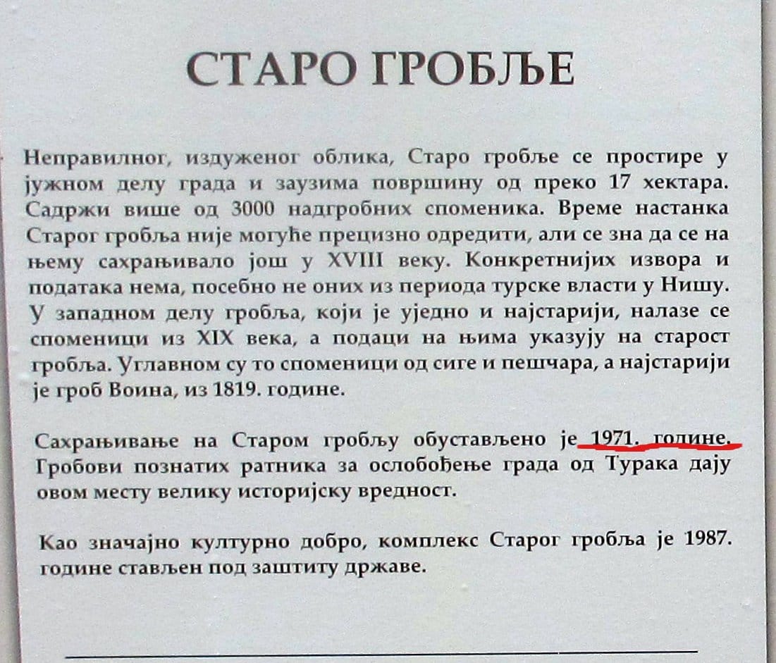 Nova tabla Staro groblje foto JV