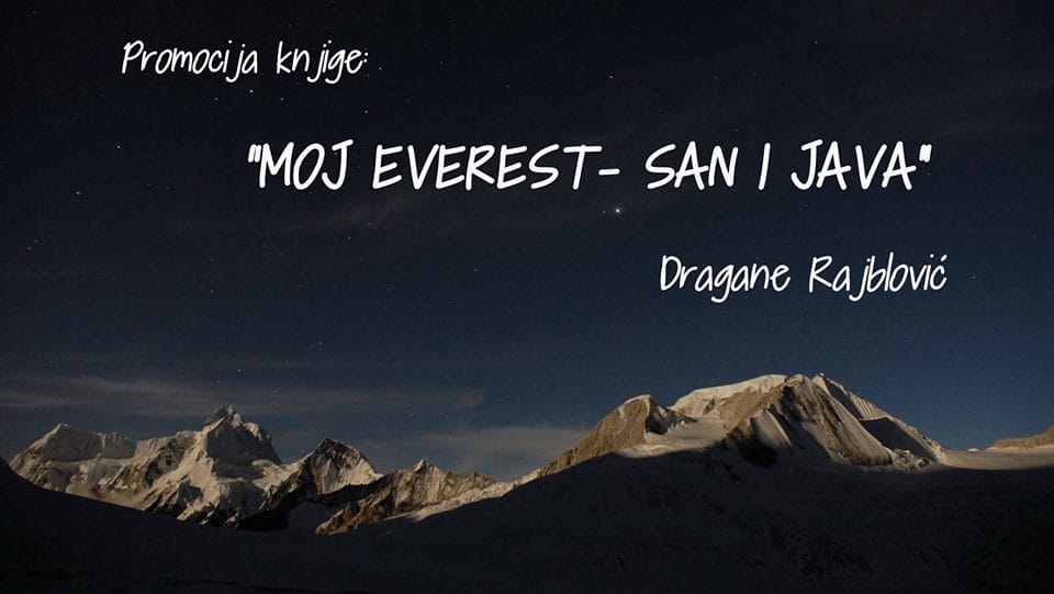 Promocija knjige Moj Everest plakat