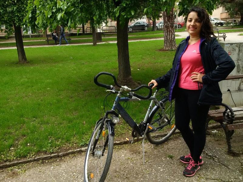Prokupčanka biciklom stigla do Norveške 12 Kristina pre polaska na put foto Lj M