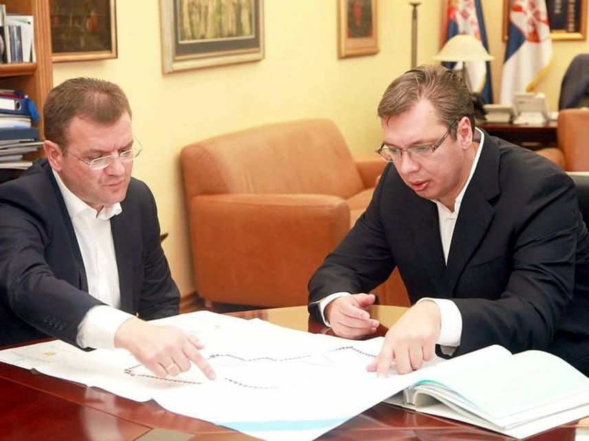 Goran Miljkovic i Aleksandar Vucic foto Opstina Bela Palanka