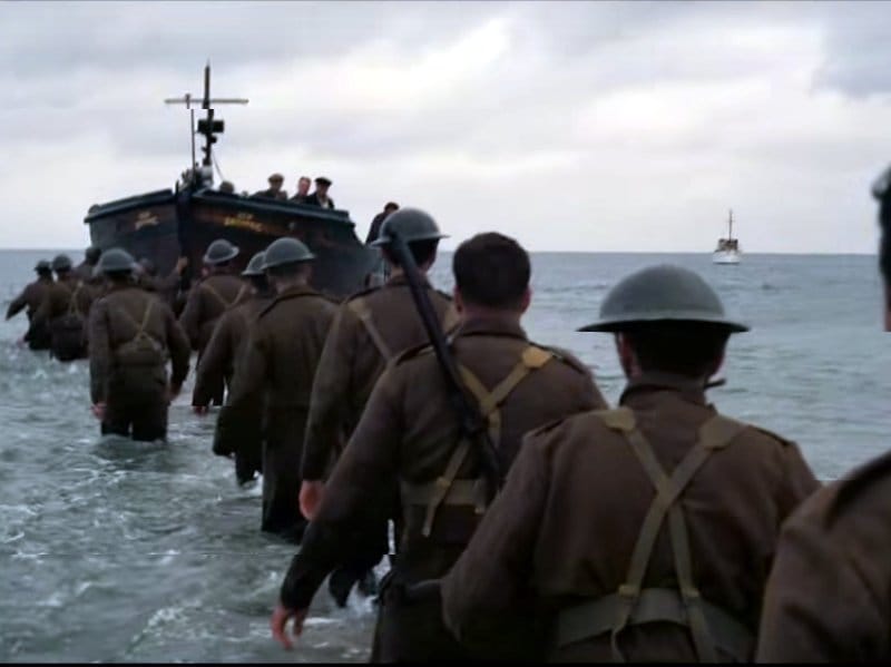 Dunkrik film ilustracija youtube print screen