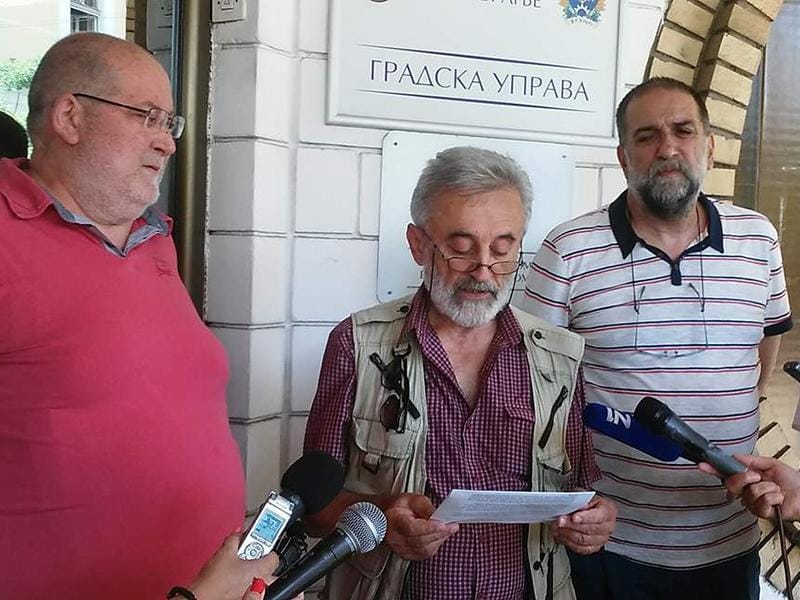 800x600 Stojkovic Iric Obradovic protest novinara u Vranju foto i m