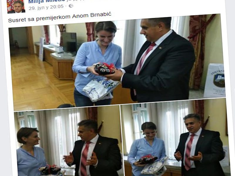 Miletic i Brnabic printscreen fb milija miletic