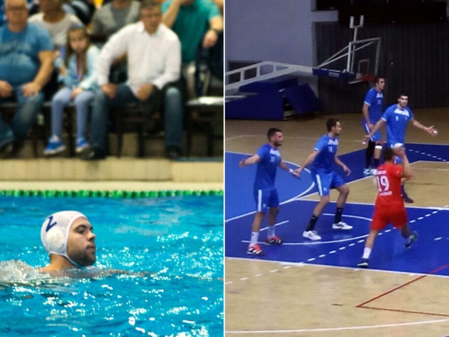 Rukometasi Zeleznicar vaterpolisti Nais foto Vanja Keser Milica Jovanovic scaled