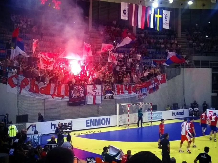 Rukometnom savezu kazna zbog pirotehnike na utakmici u Nišu 5 Reprezentacija foto Milica Jovanovic