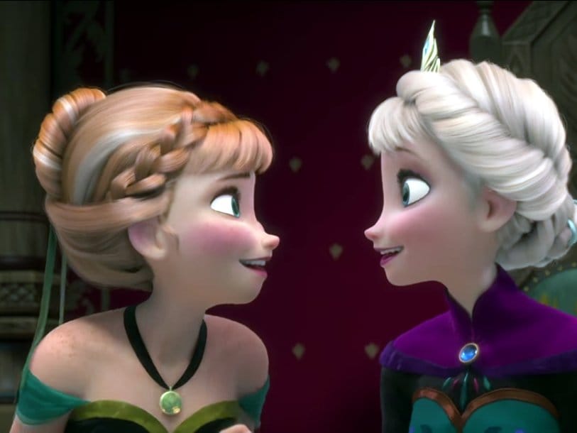 Ana i Elza Frozen foto print screen youtube