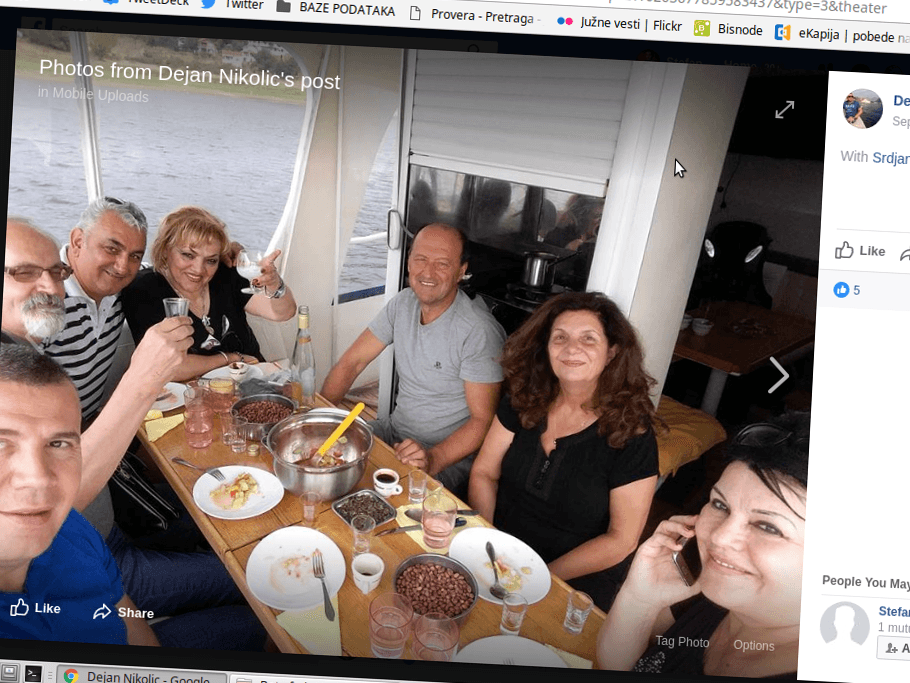 Vasiljević pravdajući putovanje u Makedoniju demantuje samog sebe 14 Proslava na brodu printskrin FB Dejan Nikolic