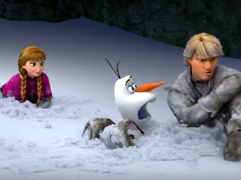 Zaledjeno kraljevstvo ilustracija print screen youtube