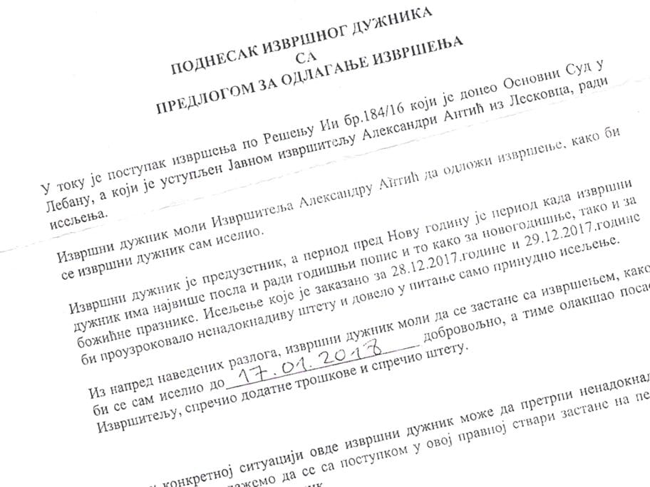 Trgovac iz Lebana nekoliko puta odlagao iseljenje iz lokala 12 odluka2