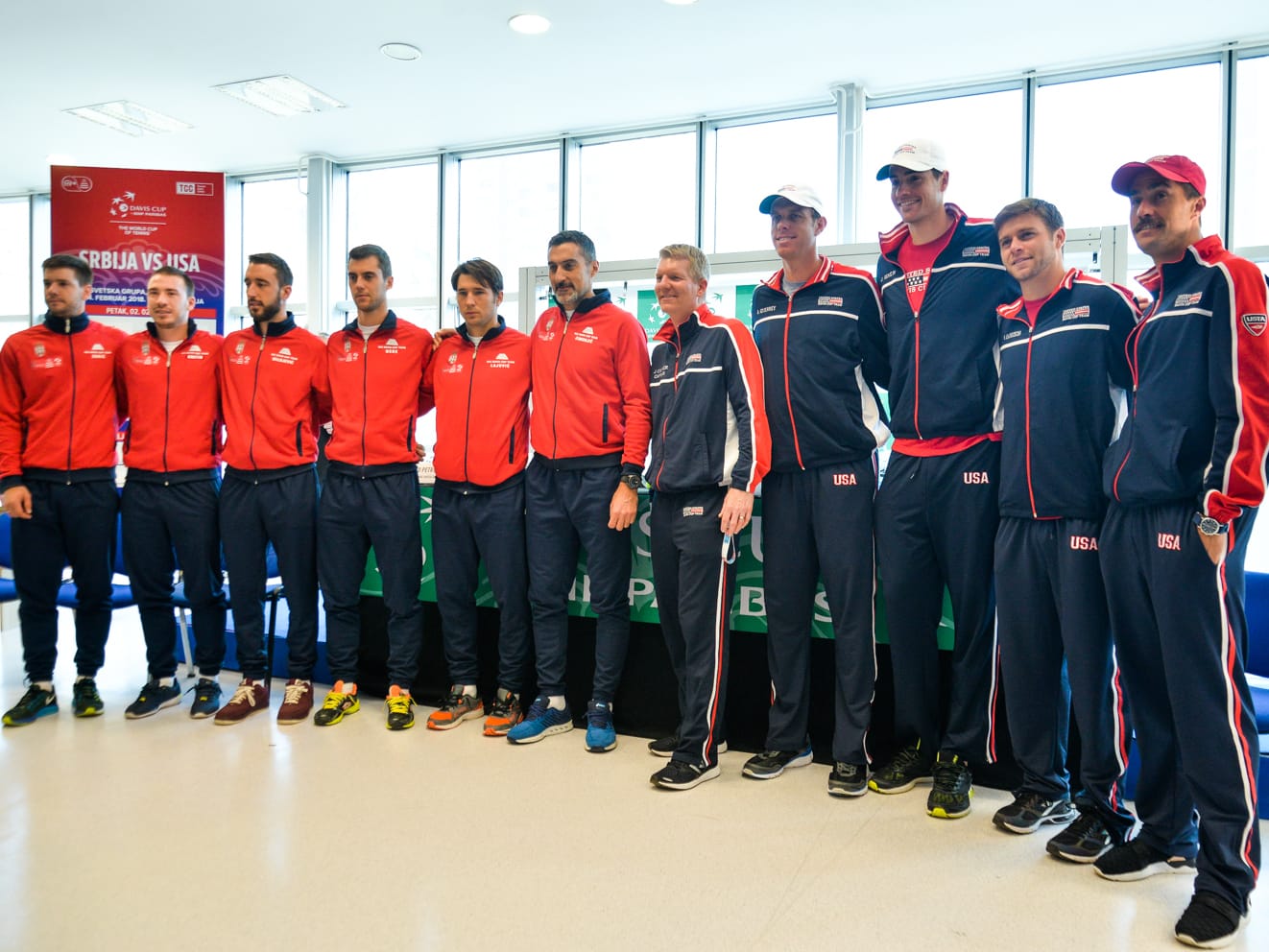 Đere i Kveri otvaraju Dejvis kup u Nišu 1 srbija i amerika dejvis kup 1 februar 2018 foto vanja keser