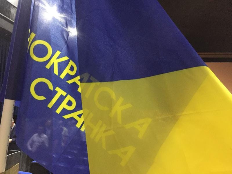 Demokrate bojkotuju izbore za savete mesnih zajednica u Leskovcu 12 Zastava DS foto Predrag Blagojevic