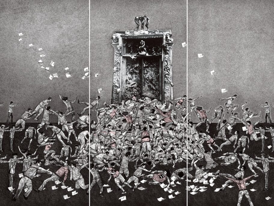 Izložba grafika stranih autora u Oficirskom domu 9 Grafika Zhang Minjie