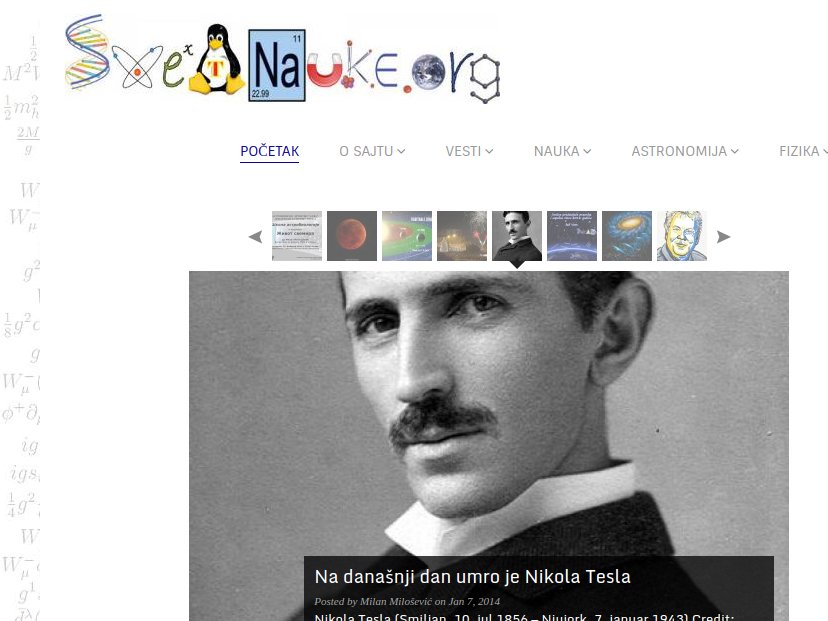 Sajt o nauci niškog profesora među 5 najboljih u Srbiji 2 Screenshot svetnauke org