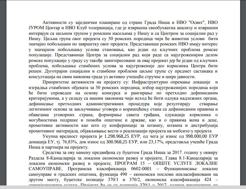 Screenshot Resenje GV Romsko naselje