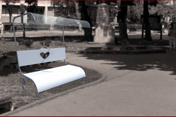 Klupa za zaljubljene foto Opstina Medijana