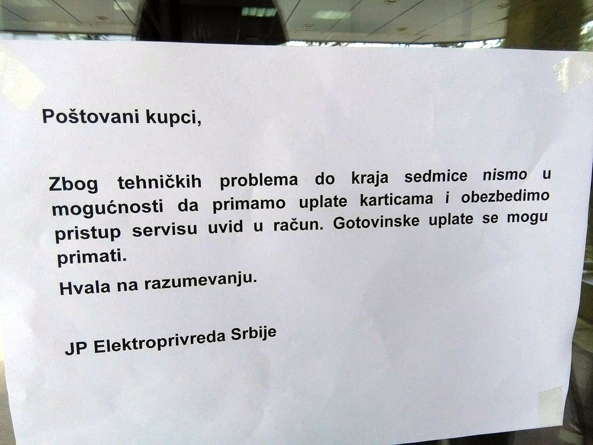 Obavestenje EPS foto JV