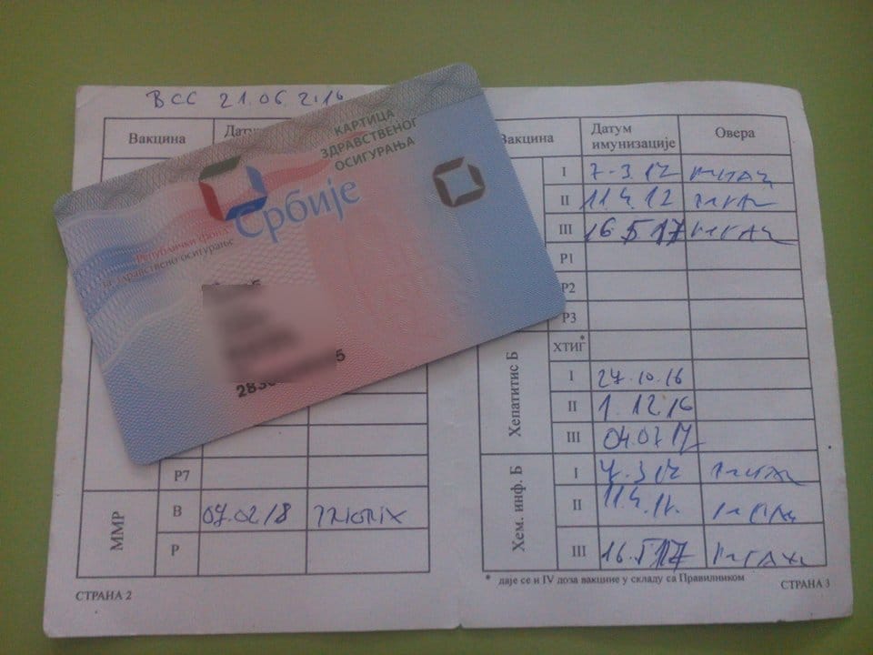Karton vakcinacije foto V M