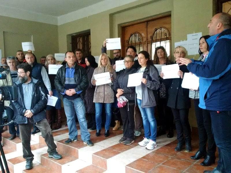 Direktor se žalio na Rešenje Ministarstva o vraćanju radnika na posao 12 strajk sindikata TSO Prokuplje foto lj m