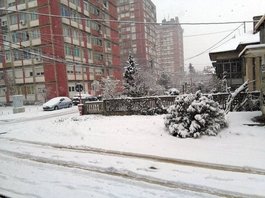 Sneg Nis mart foto JV