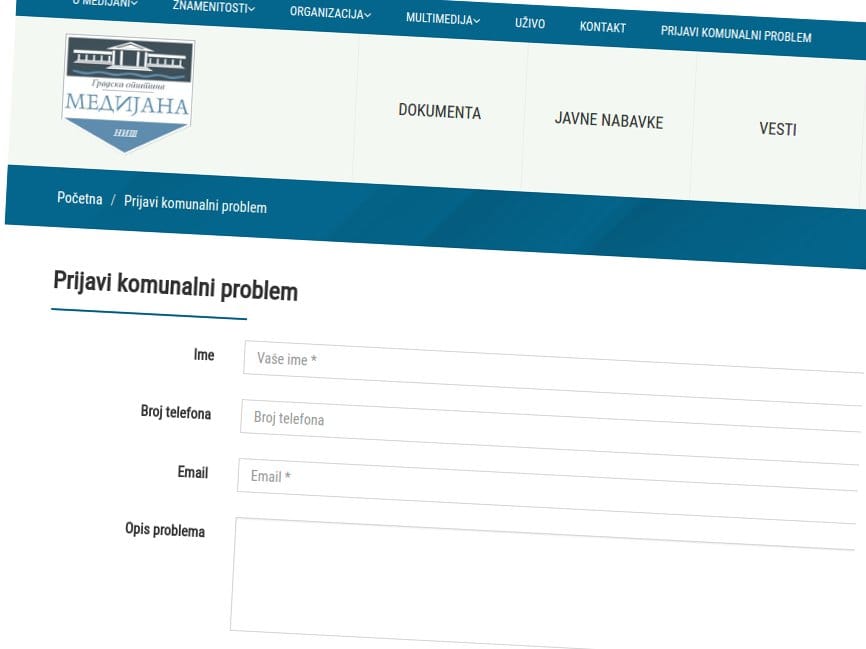 I Opština Medijana napravila aplikaciju “Prijavi problem” 15 Prijavi problem Medijana foto printskrin