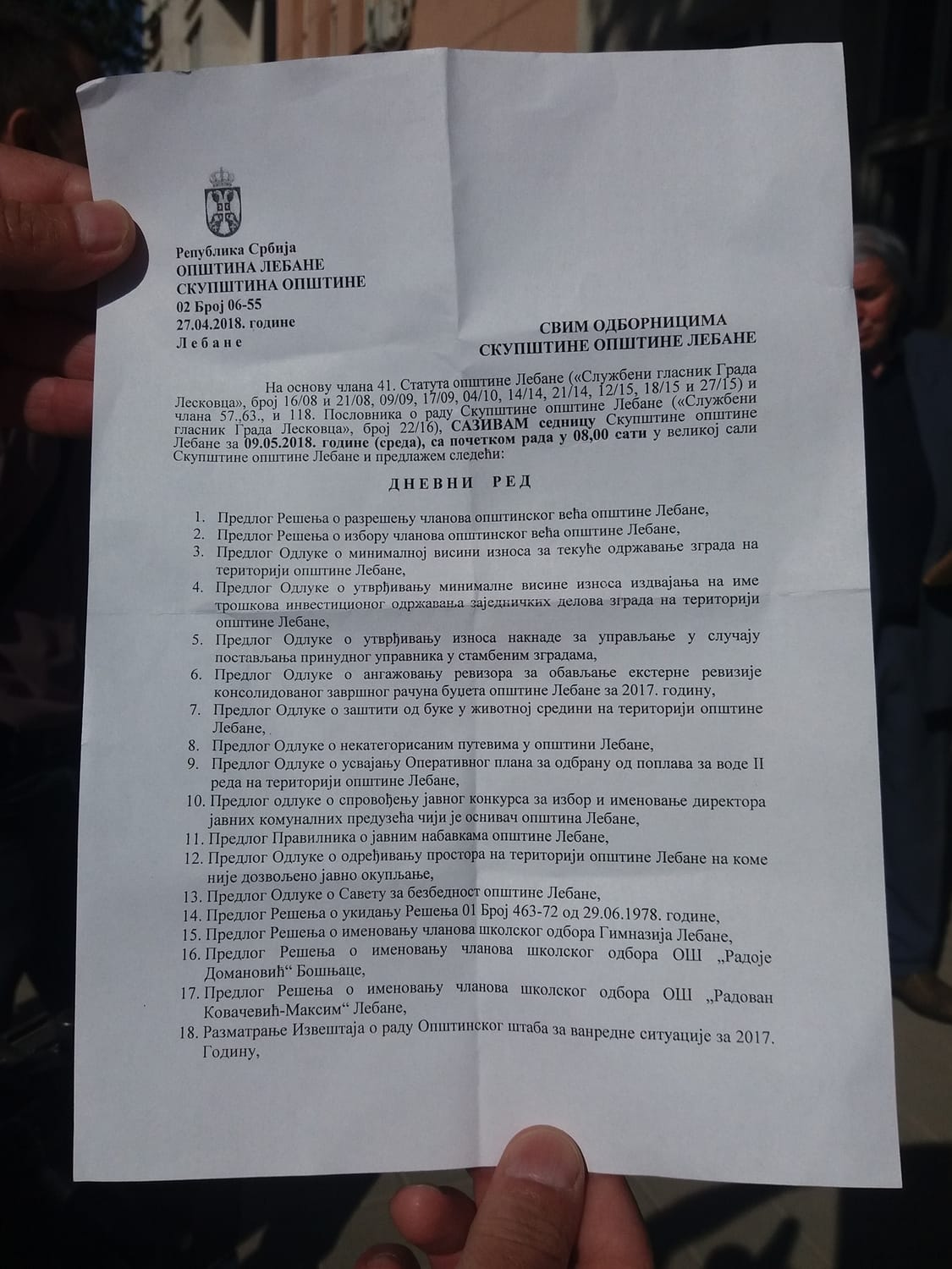 Dnevni-red-koji-je-stigao-opoziciji,-maj-2018,-foto-Bojana-Antić