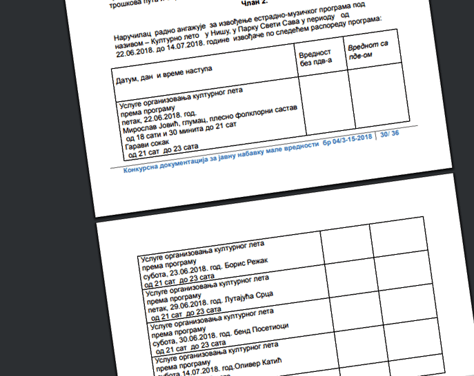 Konkursna dokumentacija