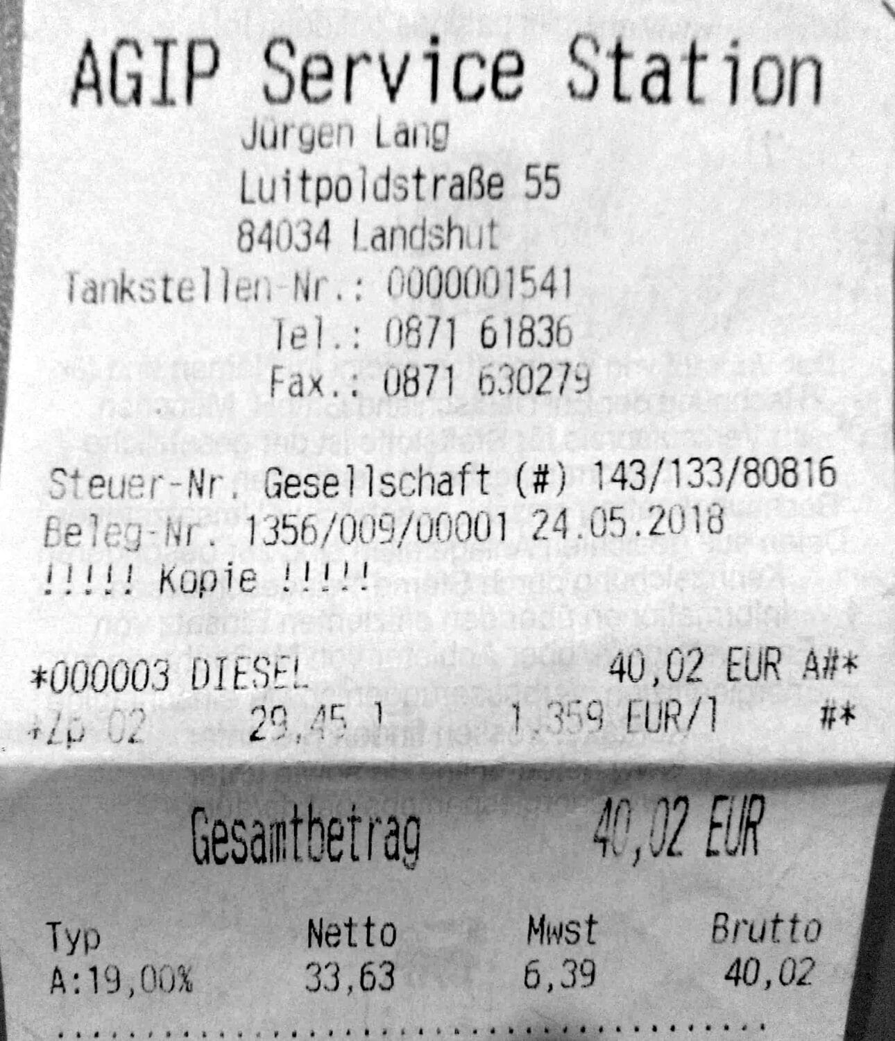 Racun gorivo Nemacka foto JV scaled