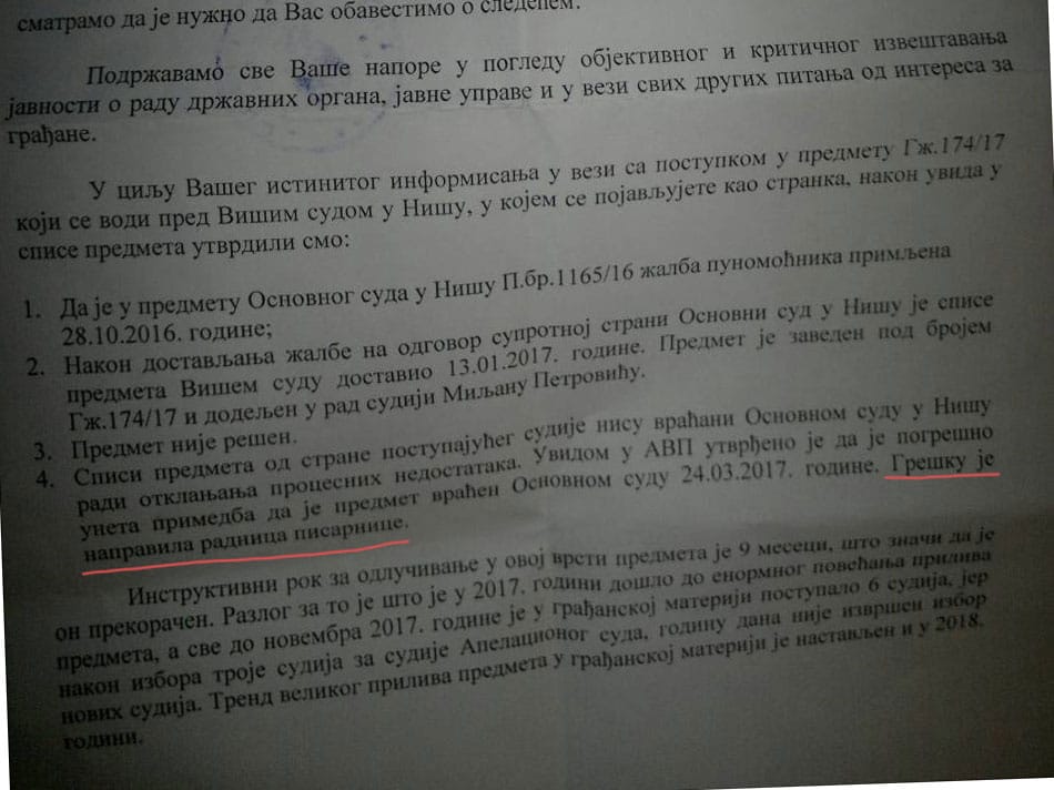 Dopis Viseg suda u Nisu
