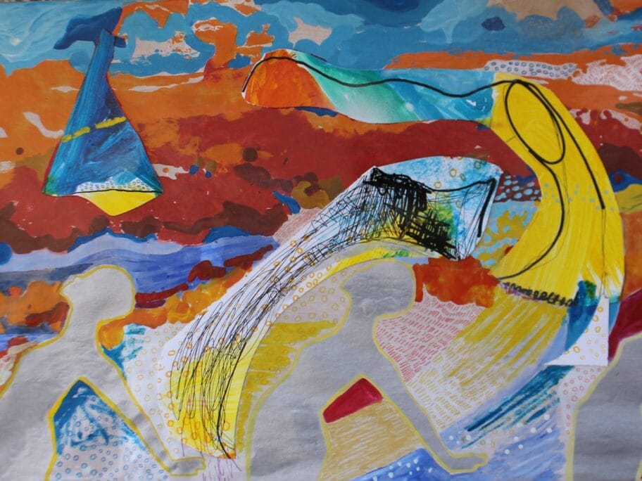 Bozica Milojevic PRIMANJE ENERGIJE kombinovana tehnika na papiru 2017