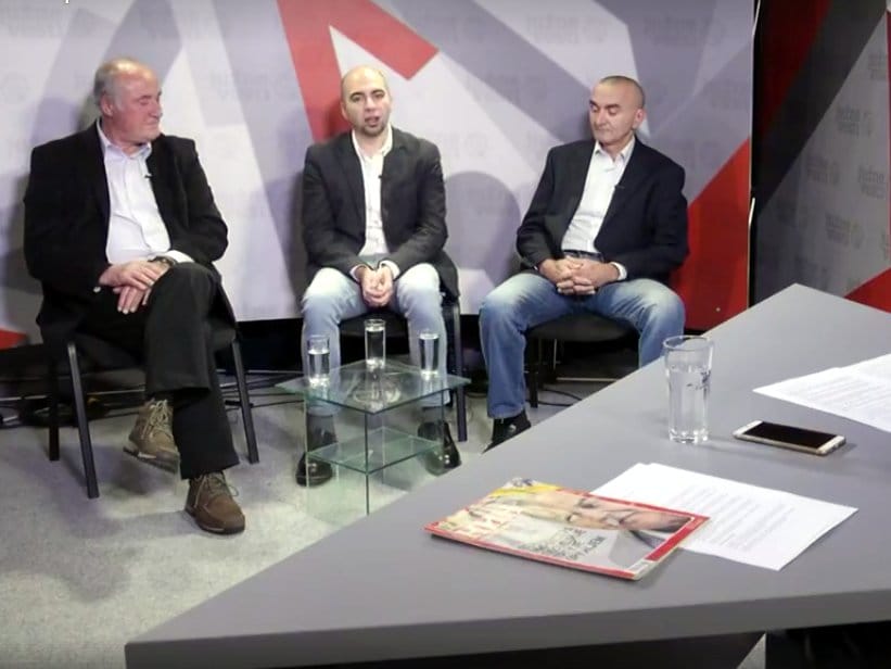 Debata Jv Stojanovic Blagotiv Djordjevic foto print screen Facebook