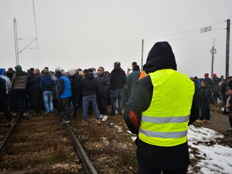 Zeleznicar pruga Donje Medjurovo protest foto Juzne vesti Vanja Keser