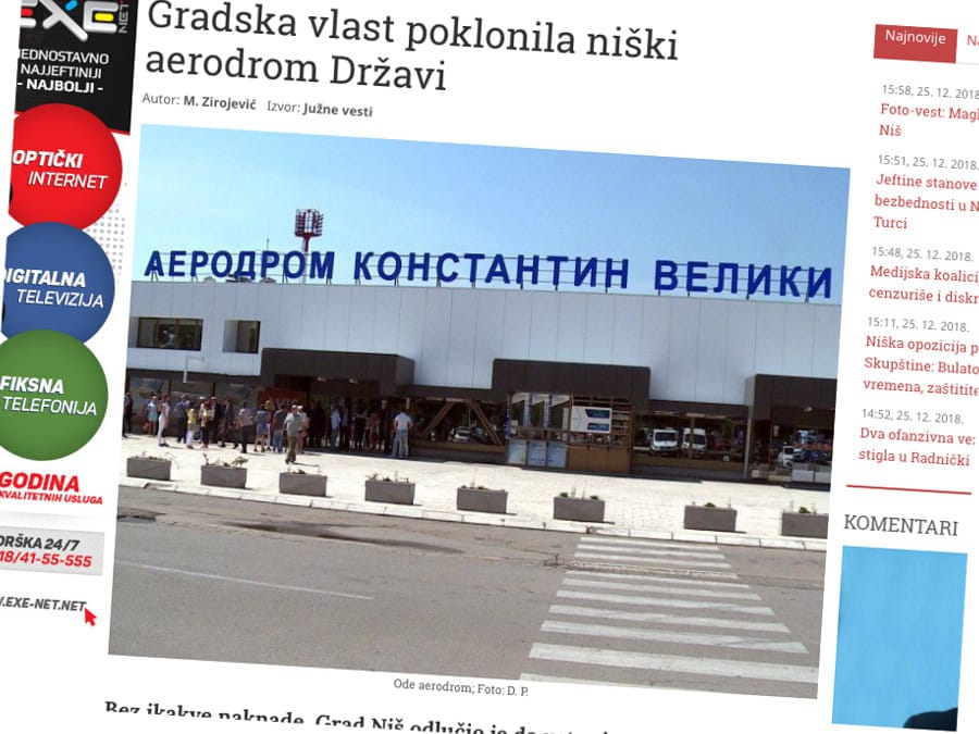 Tekstovi o poklanjanju aerodroma bili najinspirativniji za komentarisanje 19 komentari tekst