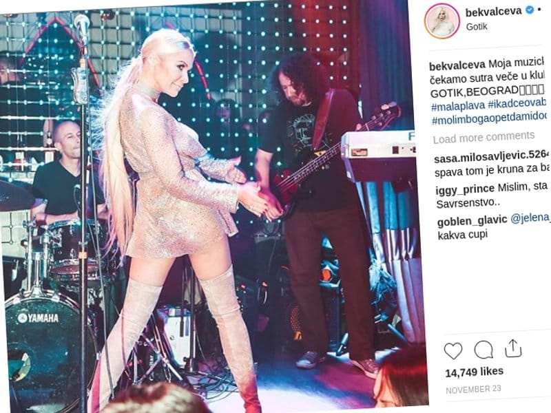 Opština Medijana traži da za doček "Srpske" u Nišu peva Nataša Bekvalac 13 Natasa Bekvalac foto printskrin Instagram