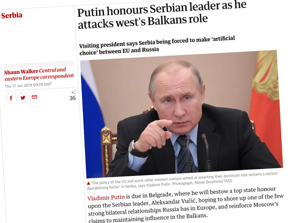 “Južne vesti” kao izvor za “Gardijan” 1 putin printskrin gardijan