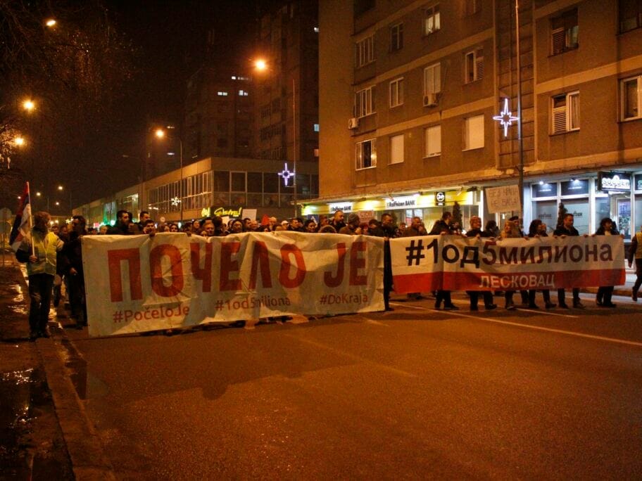 Protest Leksovac 2 januar 2019 foto Bojana Antic