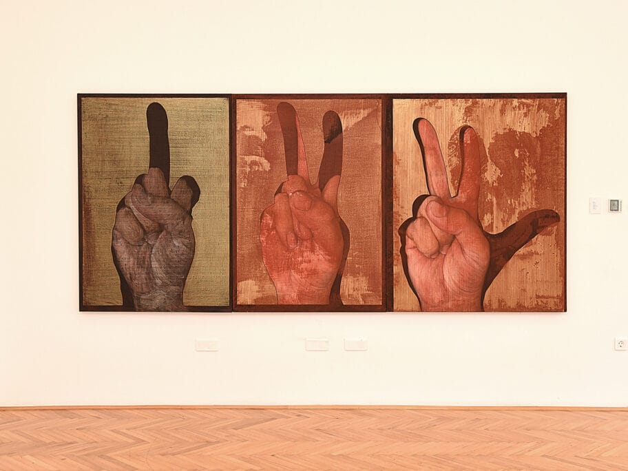 Izložba slika 11 umetnika iz Niša u Oficirskom domu 1 Nikola Markovic Balkanska trilogija 2013