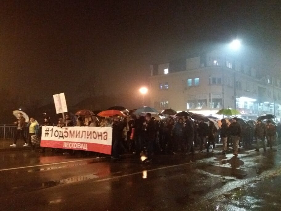 “Izlazićemo na ulice dok se nešto ne promeni” 5 protest Leskovac 22 februar foto Bojana Antic