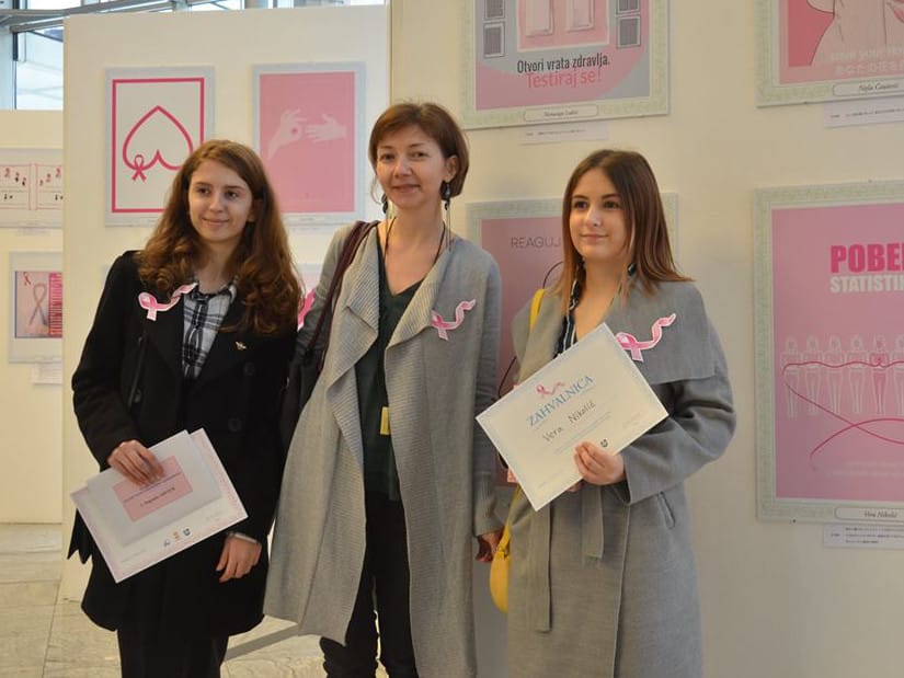Nagrade za mlade dizajnerke iz Niša na konkursu za borbu protiv raka 6 nagrade dizajn foto fbpinkribbon