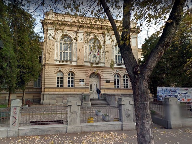 Gimnazija Bora foto printskrin Google maps