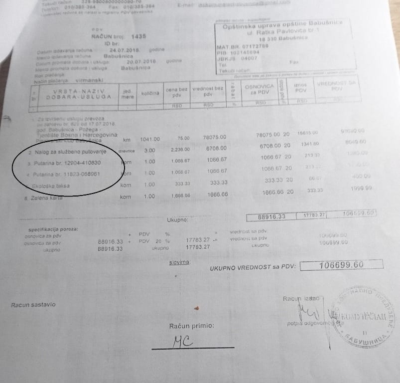 Putarina plaćana svakom drugom prilikom