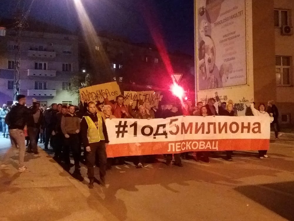 Protest Leskovac 29 mart foto Bojana Antic
