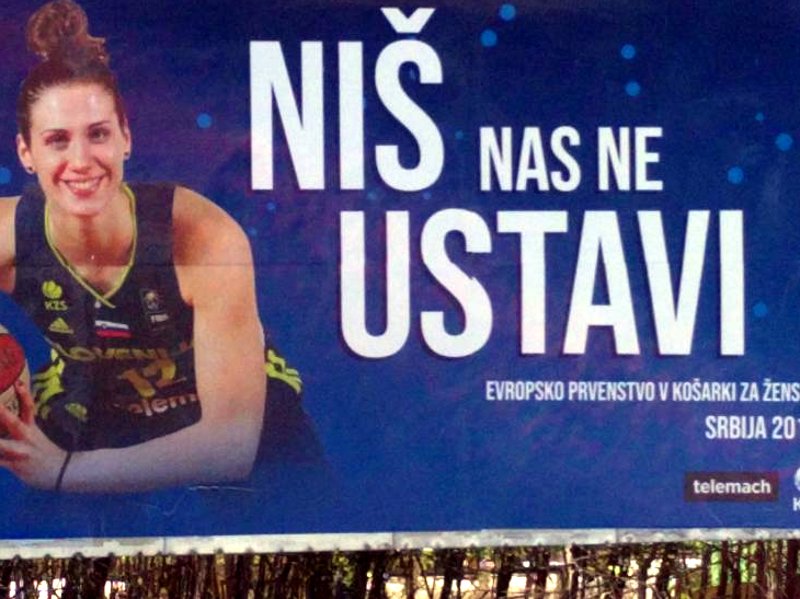 Bilbordi Slovenija Evropsko prvenstvo kosarkasice foto Borut Rismal