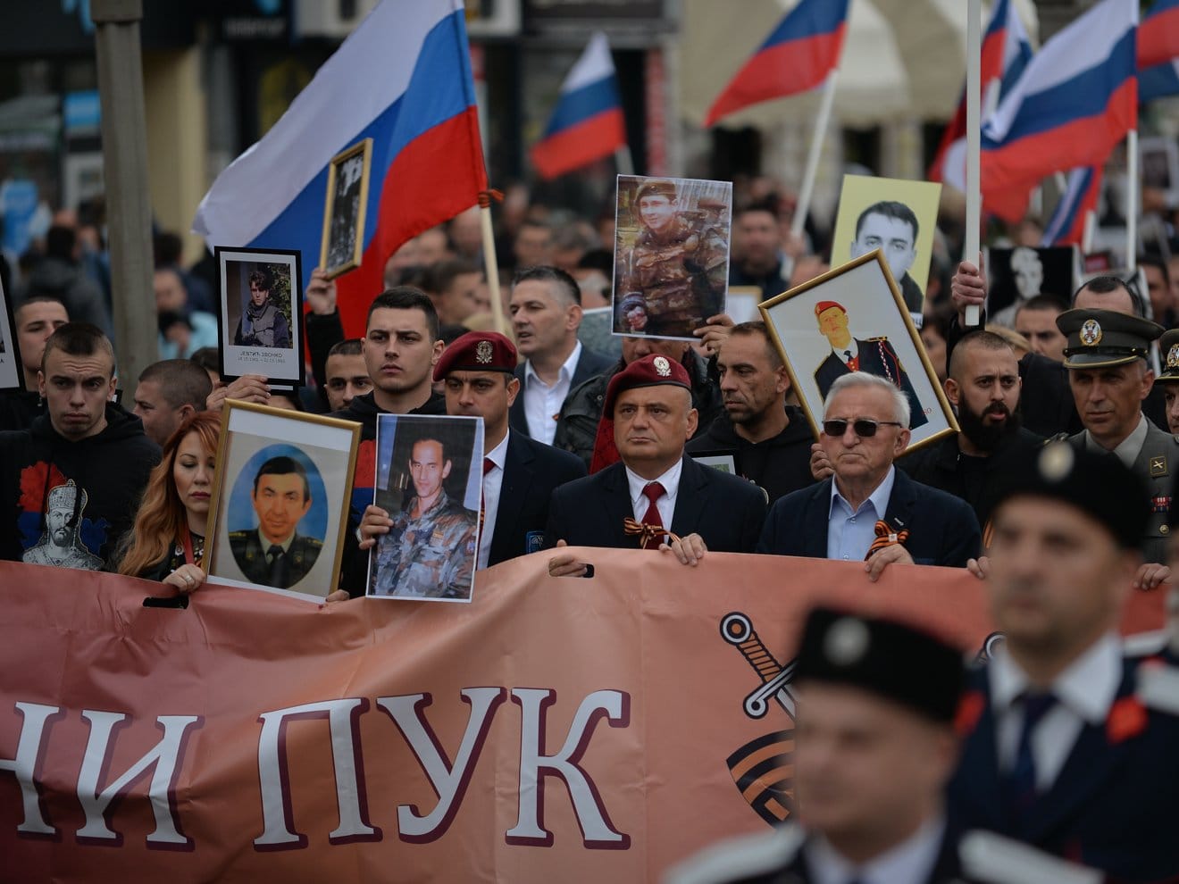 Ruska manifestacija postala i gradska, na čelu osuđeni general 1 Besmrtni puk foto Vanja Keser