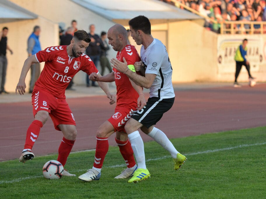 Sasa Stojanovic Aleksandar Todorovski Radnicki Partizan foto Juzne vesti Vanja Keser