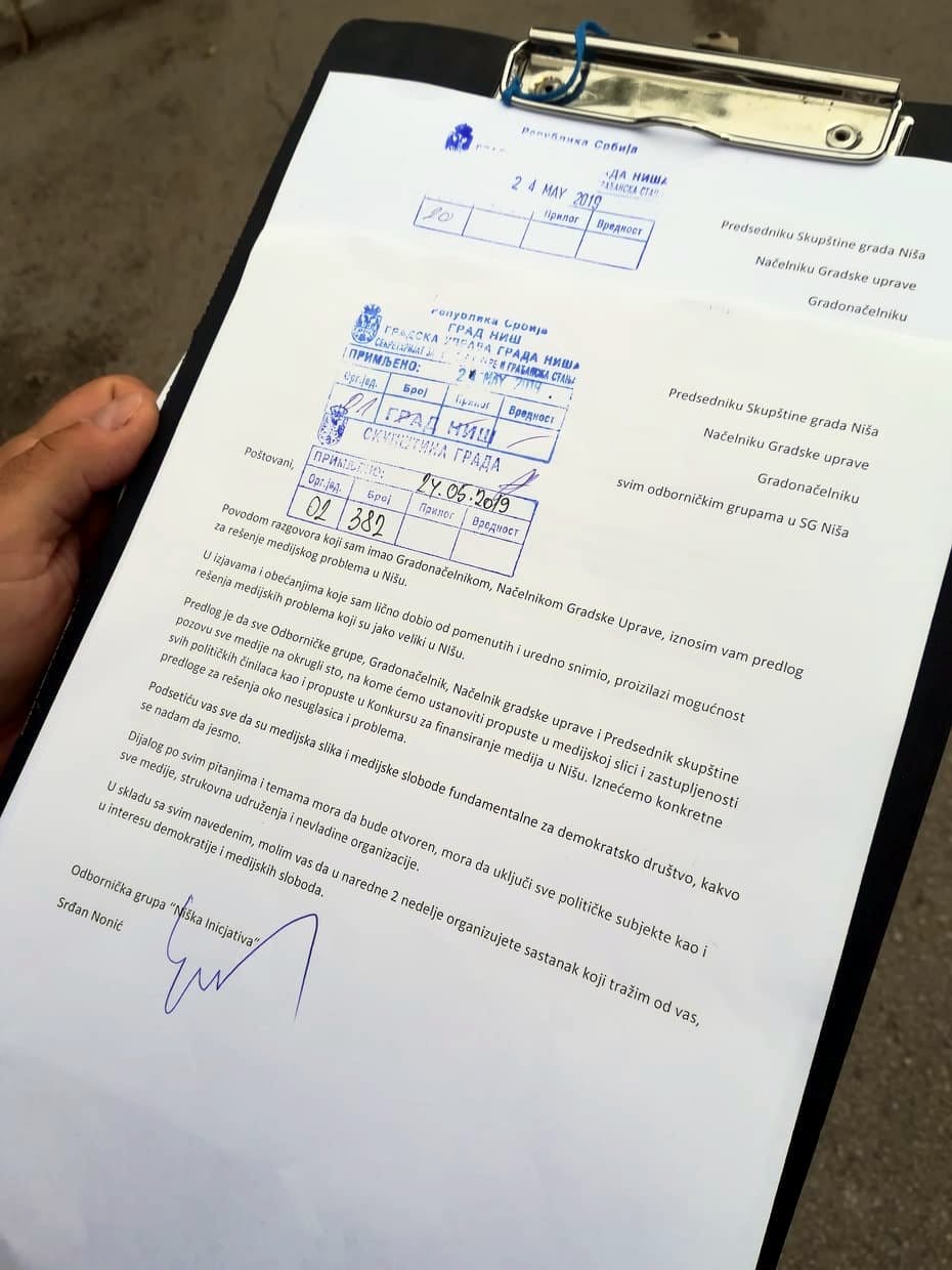 Dopis Nonicev foto JV J A