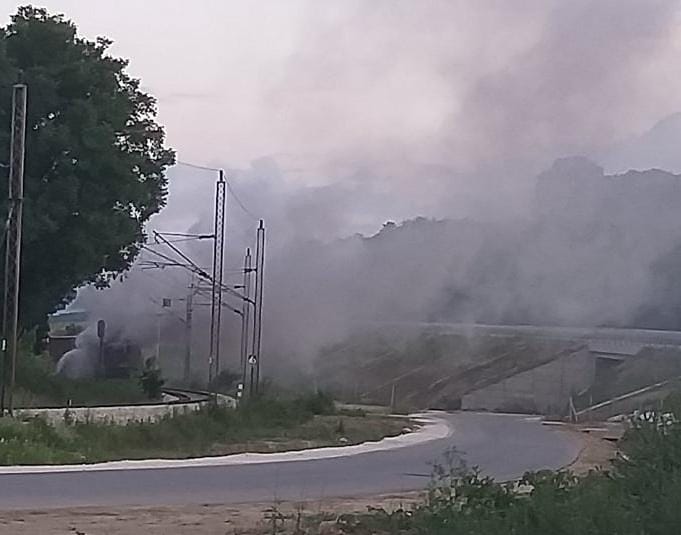 zapaljen voz bujanovac foto i m