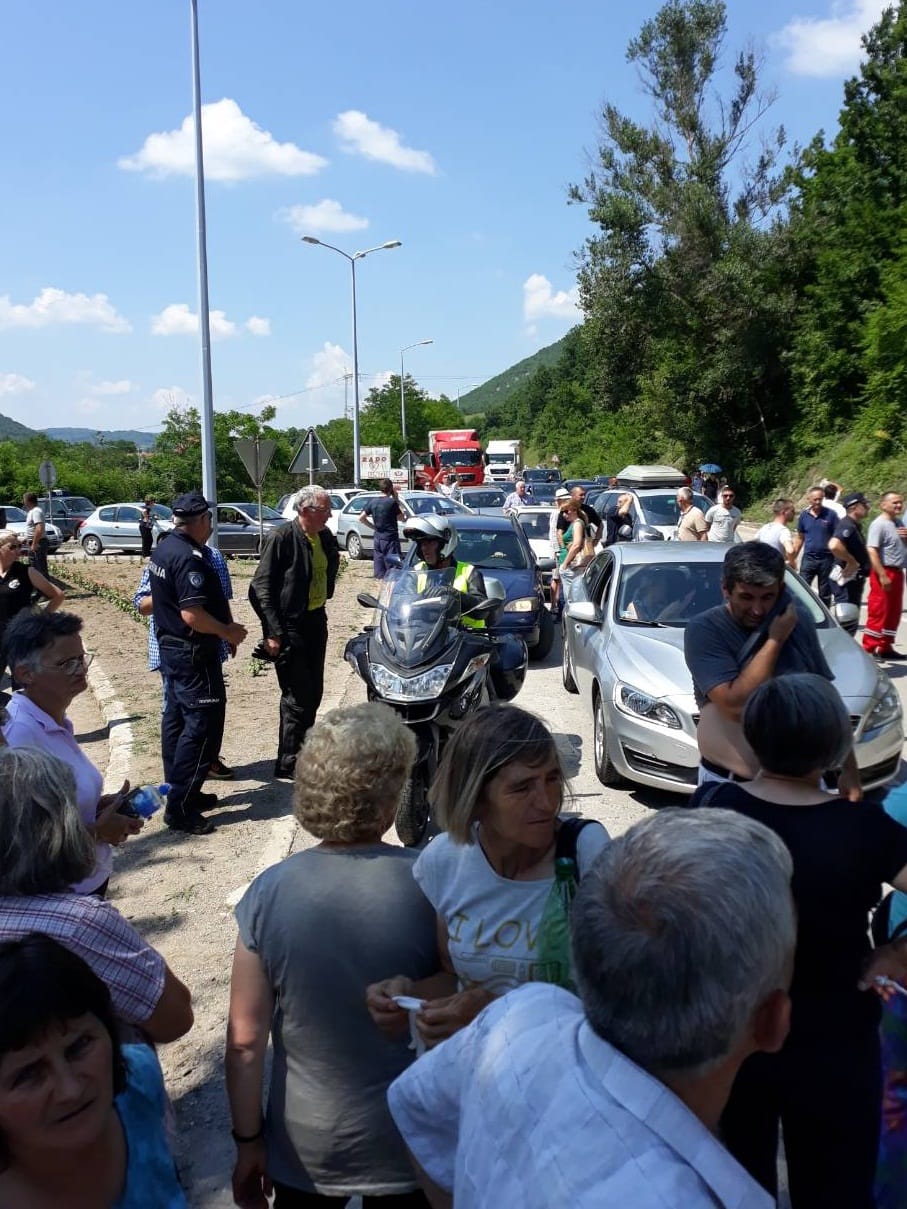 Blokada puta Nis Pristina 2 Kursumlija foto Ljubisa Mitic