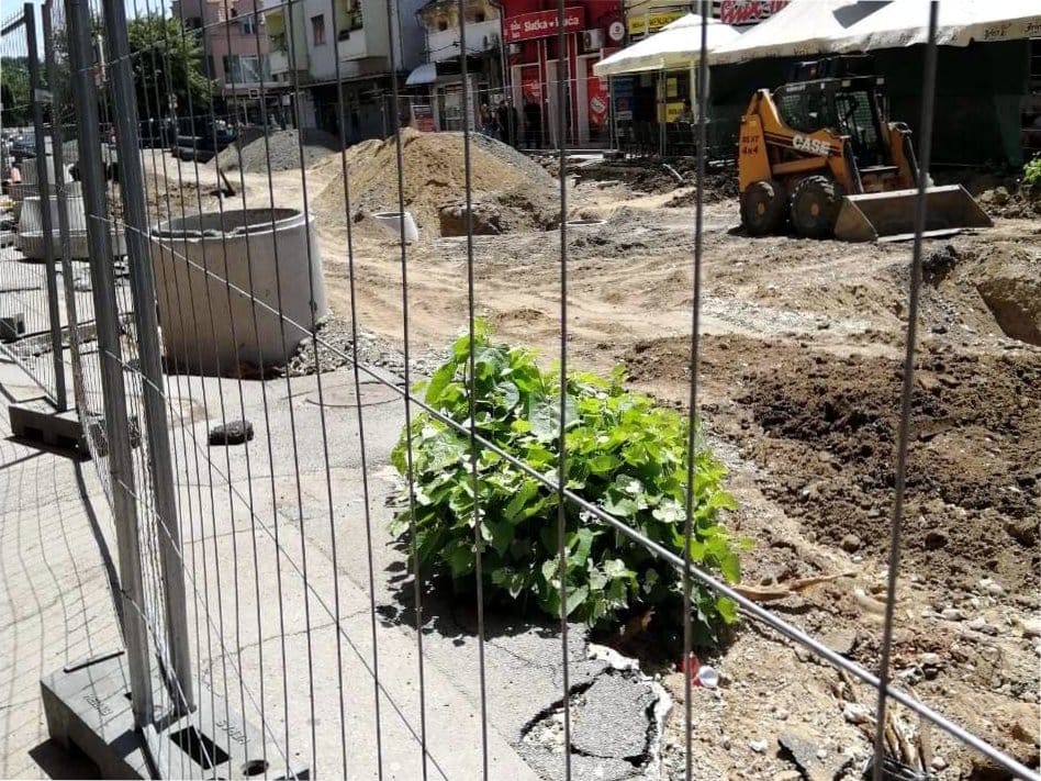 Radovi setaliste Aleksinac foto JV